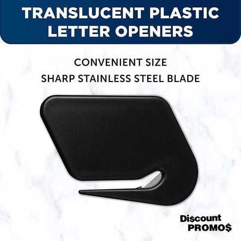 Custom Translucent Plastic Letter Openers Set of 50, Personalized Bulk Pack - Perfect for Home or Office - TBlue in Saudi Arabia