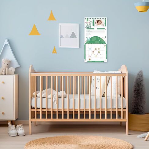 Bright Day Baby's First Year Calendar, Memory Book with Milestone Stickers and Storage Pocket, Baby Keepsake Tracker - 1st Year Tracker in Kuwait