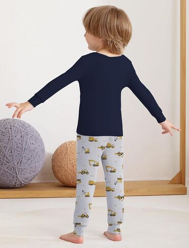 Mikrdoo Baby Boys Pajamas Set 2-Piece Long Sleeve Snug Fit Soft Cotton Sleepwear for Toddler Kids 12Months-7Years in Kuwait