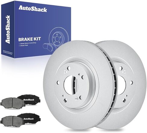 وسادات فرامل دوارة من السيراميك لدوارات الفرامل المحفورة والمشقوقة من AutoShack | بديل لسيارة هوندا سيفيك 2012-2015 2013-2015 أكورا ILX | فضة مطلية بالزنك | طقم فرامل 6 قطع | سيلفر شيلد برو in Saudi Arabia