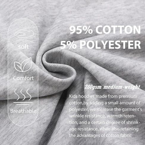 Phedrew Kids Cotton Hoodies Toddler Fall Pullover Hooded Medium Weight Sweatshirts with Pocket for Boys and Girls in Kuwait