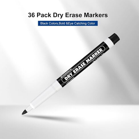 Comix Low Odor Dry Erase Markers, Fine Tip Whiteboard Markers, 36 Bulk 12 Assorted Colors Markers for Kids Teachers Office & School Supplies in Saudi Arabia
