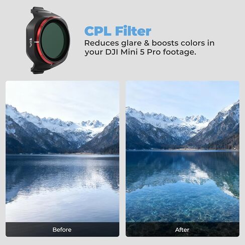 مرشحات Freewell Bright Day 6-Pack ND/PL لـ DJI Mini 5 Pro - ND8/PL، ND16/PL، ND32/PL، ND64/PL، ND128/PL & ND256/PL - مرشحات مستقطبة للتحكم في التعرض وتقليل الوهج in Saudi Arabia