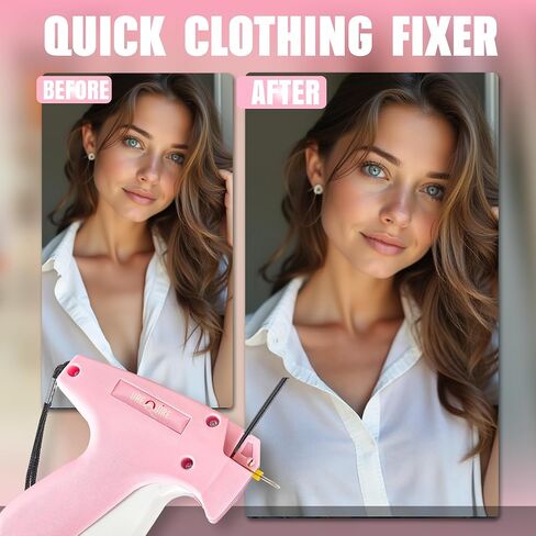 2025 Advanced Stitchy Gun - Stitch Gun for Clothes - Mini Sewing Gun for Quilting & Hemming - Stitchy Quick Clothing Fixer with 2 ultra-fine Needles, 1500 Black & 1500 White 4.4mm Fasteners. in Saudi Arabia