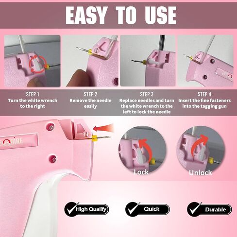2025 Advanced Stitchy Gun - Stitch Gun for Clothes - Mini Sewing Gun for Quilting & Hemming - Stitchy Quick Clothing Fixer with 2 ultra-fine Needles, 1500 Black & 1500 White 4.4mm Fasteners. in Saudi Arabia