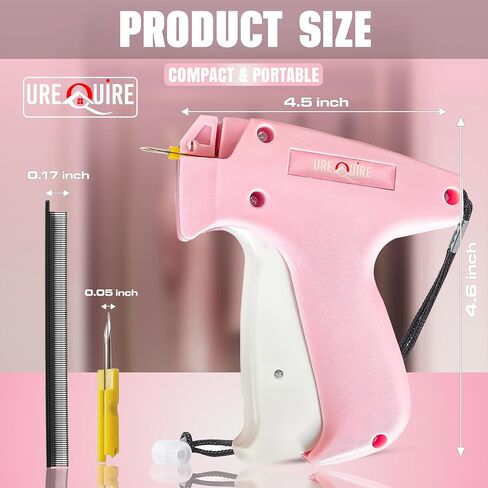 2025 Advanced Stitchy Gun - Stitch Gun for Clothes - Mini Sewing Gun for Quilting & Hemming - Stitchy Quick Clothing Fixer with 2 ultra-fine Needles, 1500 Black & 1500 White 4.4mm Fasteners. in Saudi Arabia