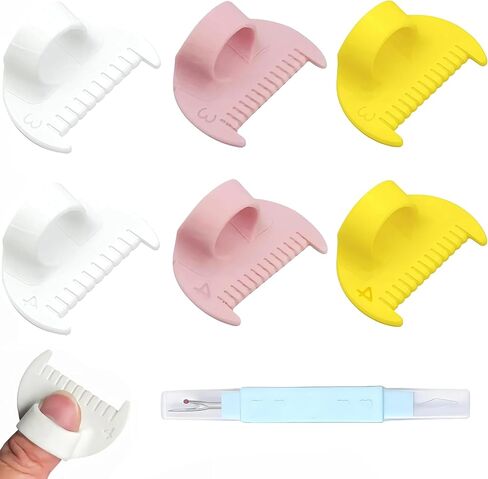 قفل غرزة حافة 3 مم/4 مم ، حاكم قالب الخياطة حتى الغرز ، مجموعة أدوات خياطة قياس مقياس الإبرة DIY لعشاق الخياطة والمبتدئين (2 PCS) in Kuwait