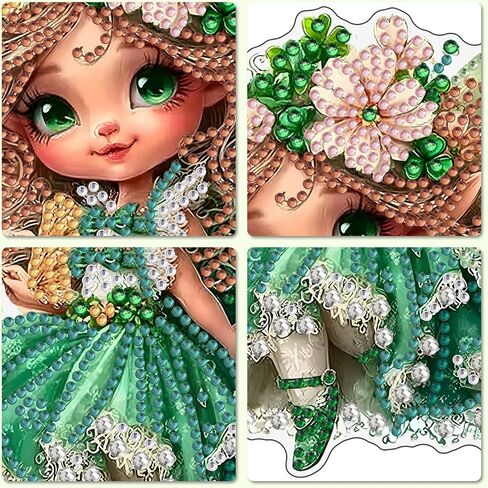 MXJSUA ROSES GNOME خاصة على شكل معلق الماس أطقم فنون فنية للبالغين ، مجموعة الحجارة القلادة من أكريليك كريستون الكريستال in Saudi Arabia