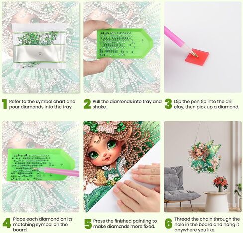 MXJSUA ROSES GNOME خاصة على شكل معلق الماس أطقم فنون فنية للبالغين ، مجموعة الحجارة القلادة من أكريليك كريستون الكريستال in Saudi Arabia