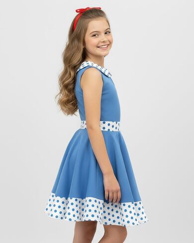 BlackButterfly Kids 'Zoey' Vintage Polka Dot 50's Girls Dress in Kuwait