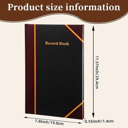 Jetec Black Ledger Books for Bookkeeping 11.4 × 7.5 بوصة محاسبة دفتر محاسبة لتتبع الأموال والمصروفات in Saudi Arabia