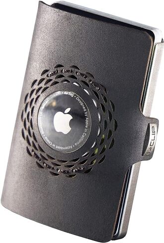 I-CLIP Original Silver Radio Impact, Compatible with Apple AirTag Wallet, Money Bag, Purse, Credit Card case, Credit Card Holder in Kuwait