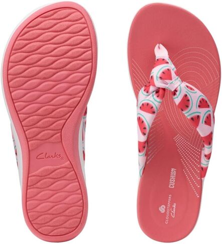Clarks Women's Arla Glison Flip Flop Black Textile/black sole 6 M in Kuwait