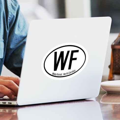 ملصق CafePress Wake Forest، ملصق بيضاوي لمصد السيارة البيضاوي من كارولينا الشمالية in Kuwait