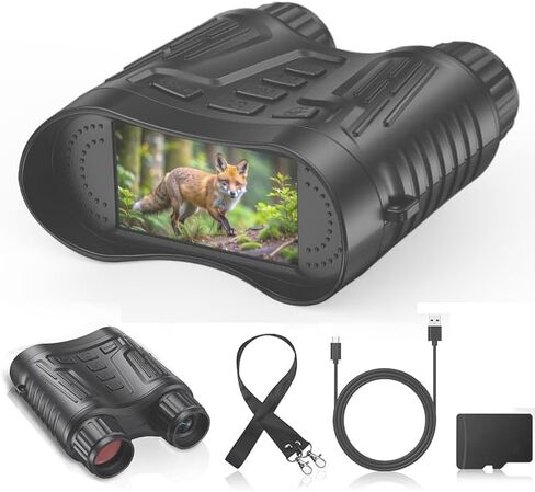 Night Vision Binoculars for Adults, 4K HD Night Vision Goggles with Video Recording, for Men, Boys, Father's Day, Christmas for Outdoor Night Adventure, Wildlife Watching in Saudi Arabia