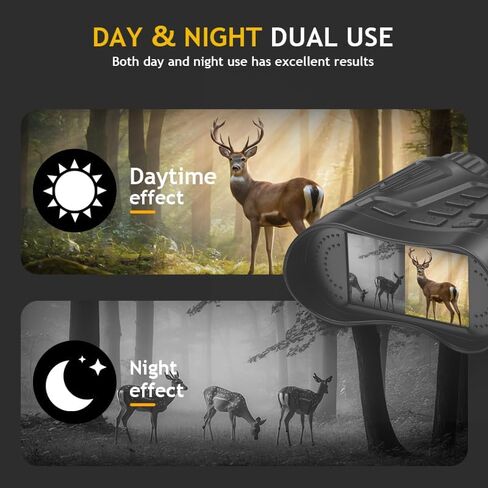 Night Vision Binoculars for Adults, 4K HD Night Vision Goggles with Video Recording, for Men, Boys, Father's Day, Christmas for Outdoor Night Adventure, Wildlife Watching in Saudi Arabia