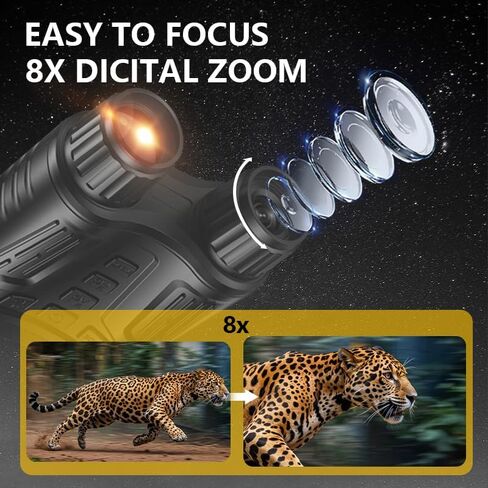Night Vision Binoculars for Adults, 4K HD Night Vision Goggles with Video Recording, for Men, Boys, Father's Day, Christmas for Outdoor Night Adventure, Wildlife Watching in Saudi Arabia