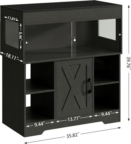 60 Gallon Reptile Tank with Stand, Terrarium Tank with Storage Cabinet, for Lizards, Skinks, Snakes, Sliding Acrylic Doors, Mesh Top, Built-in Power Outlet Black PX02RTB in Kuwait