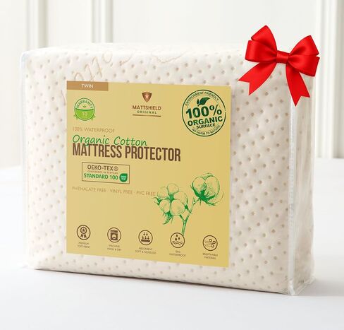 Organic Cotton Crib Mattress Protector – Waterproof Fitted Mattress Pad Cover – Soft Quilted 380 GSM – Standard Crib Mattress Size in Saudi Arabia