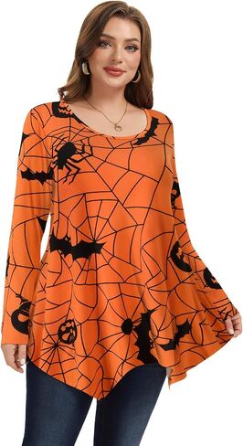 LARACE Womens Long Sleeve Flattering Comfy Tunic Loose Fit Flowy Top in Kuwait