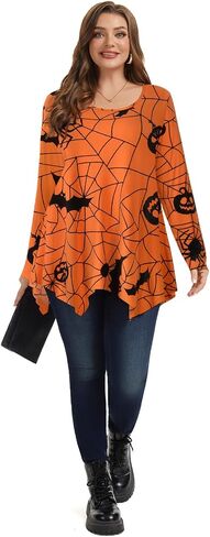 LARACE Womens Long Sleeve Flattering Comfy Tunic Loose Fit Flowy Top in Kuwait