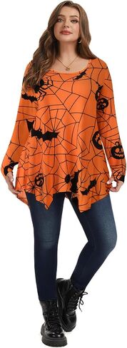 LARACE Womens Long Sleeve Flattering Comfy Tunic Loose Fit Flowy Top in Kuwait
