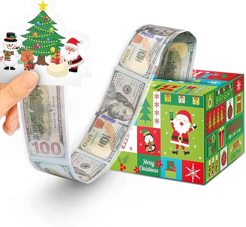 5pcs عيد الميلاد مربع أموال لسحب الهدايا النقدية ، هدية نقدية حامل المال للأطفال البالغين ، مربع نقدان للعطلات المرح ، مربع هدايا مفاجأة للعائلة ، ويشمل 250 ٪ من الأكياس الشفافة in Saudi Arabia