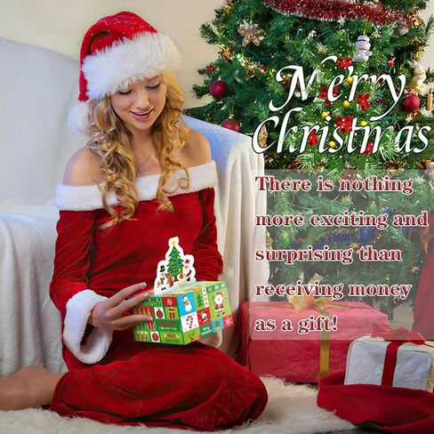 5pcs عيد الميلاد مربع أموال لسحب الهدايا النقدية ، هدية نقدية حامل المال للأطفال البالغين ، مربع نقدان للعطلات المرح ، مربع هدايا مفاجأة للعائلة ، ويشمل 250 ٪ من الأكياس الشفافة in Saudi Arabia