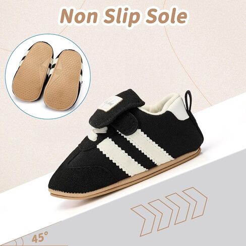 BACSAC Baby Shoes for Boys Girls Non Slip Low Top Infant Walking Shoes Breathable Comfort Toddler Walker Shoes Pull On Newborn Baby Sneakers 3 6 9 12 Months in Saudi Arabia