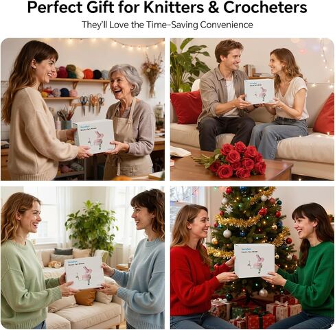 yocrefun electric inder inder ، inder inder inder tomatic inter for crocheting & knitting ، سرعة عديمة الخطوة ، سهلة الاستخدام ، صانع كعكة الغزل الكبير الكفاءة ، هدية مثالية لعشاق الغزل (الوردي) in Kuwait