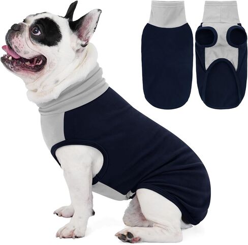 SUNFURA Fleece Dog Sweater - Stretch Dog Pullover for Large Dogs, Pitbull Turtleneck Sweters Clothes for Christmas, Soft Sweatshirt Pajamas for Fall Winter Indoor Outdoor, Army Green L in Saudi Arabia