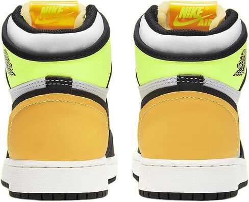 حذاء Nike Big Kid's Jordan 1 Mid SE Wear Away أسود/أبيض تاكسي (DQ8418 071) - 4.5 in Kuwait