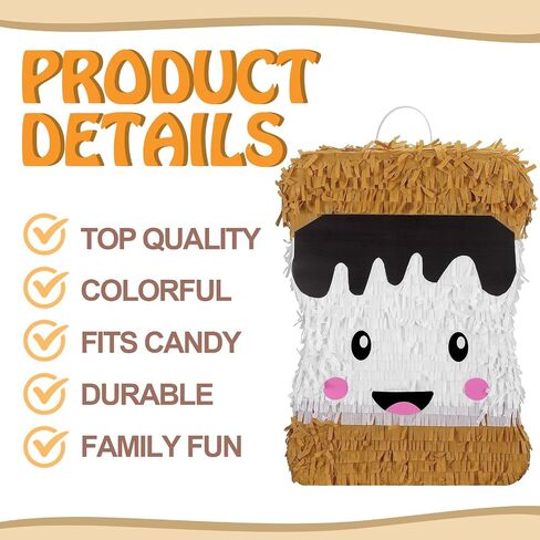 Soulchen Capybara Birthday Party Piñata Capybara Decorations 15.57 x 10.3 x 2.8 Inches Includes Stick Blindfold Confetti Birthday Party Supplies in Saudi Arabia