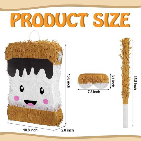 Soulchen Capybara Birthday Party Piñata Capybara Decorations 15.57 x 10.3 x 2.8 Inches Includes Stick Blindfold Confetti Birthday Party Supplies in Saudi Arabia