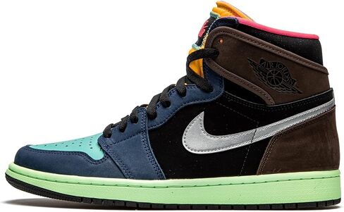 Nike Big Kid's Jordan 1 Mid SE Wear Away Black/Taxi-White-Sail (DQ8418 071) - 4.5 in Kuwait