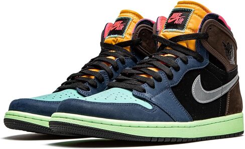 Nike Big Kid's Jordan 1 Mid SE Wear Away Black/Taxi-White-Sail (DQ8418 071) - 4.5 in Kuwait