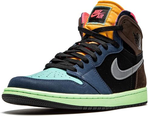Nike Big Kid's Jordan 1 Mid SE Wear Away Black/Taxi-White-Sail (DQ8418 071) - 4.5 in Kuwait