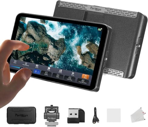 شاشة كاميرا Portkeys LS7P مقاس 7 بوصات شاشة لمس 1000nit للتحكم في الكاميرا وإطار معدني بلوتوث، كاميرا فيديو تحكم لاسلكية لـ FX3/FX6/FX30/RX10/A7S III EOS C80/C400 BMPCC 4K/6K in Kuwait