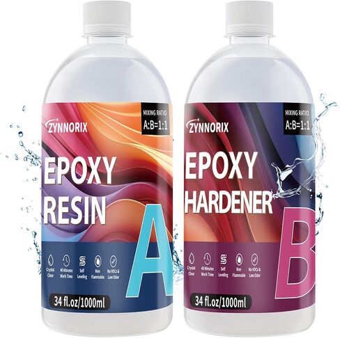 Resin Epoxy 1 Gallon,3×UV Resistant,Self Levefing, Best for DIY, Art, River Table, Wood, Flower, Molds Casting,Crystal Clear Epoxy Resin - for Beginners & Pros in Saudi Arabia