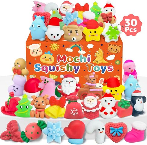 30 PCS Halloween Mochi Squishy Toys ، Party Favors Goodie Bags Stuffers for Kids ، Leaff Leaff Halloween يعامل جوائز الفصول الدراسية غير الحلوى لخدعة أو معالجة الهدايا in Kuwait