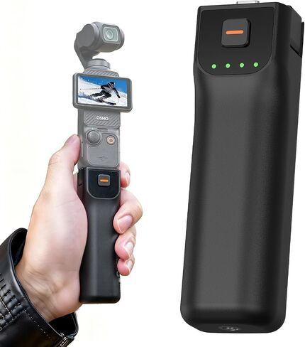 LKTOP Osmo Pocket 3 Accessories Kit for DJI, Battery Handle (6hr Battery Life)+Carrying Bag+30W Charger+3Pack Screen Protector+Fill Light+Selfie Stick+Tripod, Compatible with DJI Pocket 3, Xtra Muse in Saudi Arabia