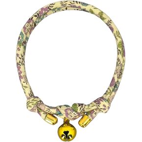 Handmade Cotton Cat Collar with Bell – Adjustable Slip-On Design, No Buckle, Lightweight Rope Collar for Kittens, Indoor Cats, and Small Pets (Aurora) in Kuwait