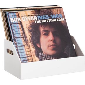eletecpro Vinyl Record Storage No Assembly, Made of Acrylic with Carry Handle, Holds up to 40 LPs, Multifunctional Record Holder Crate for Storing Album Covers, Stylish Organizer on Desk for Home in Kuwait