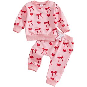 طفل رضيع فتاة عيد الميلاد الزي سانتا طباعة طويلة الأكمام البلوز السراويل مجموعة عيد الميلاد طفل الخريف الشتاء الملابس in Kuwait