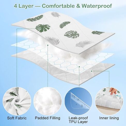 FIOBEE Changing Pad Cover Waterproof 2 Pack Quilted Diaper Change Table Sheets Breathable & Ultra Soft for Newborn Baby Boys Girls Fitted Changer Pads 32"x 16", Pink in Saudi Arabia