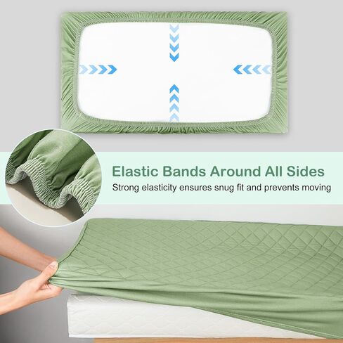 FIOBEE Changing Pad Cover Waterproof 2 Pack Quilted Diaper Change Table Sheets Breathable & Ultra Soft for Newborn Baby Boys Girls Fitted Changer Pads 32"x 16", Pink in Saudi Arabia