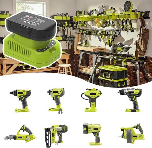 قطعتان من بطارية بديلة 18 فولت 3.0 أمبير في الساعة لبطارية Ryobi 18 فولت P103 P104 - وقت تشغيل ممتد وتوافق واسع in Kuwait
