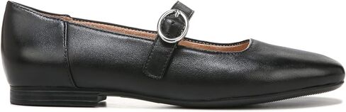Naturalizer Women's Kelly Mary Jane Flat, Black Leather, 9.5 X-Wide in Saudi Arabia