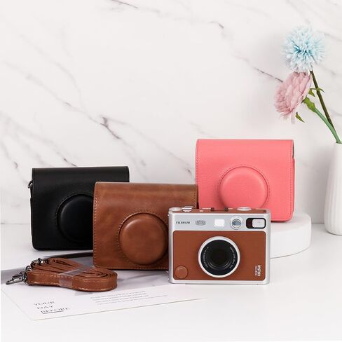 Frankmate Lens Cap Fit for Fujifilm Mini EVO Instant Camera, Anti-Scratch Aluminum Lens Cover with Flocking Internal (Brown) in Saudi Arabia