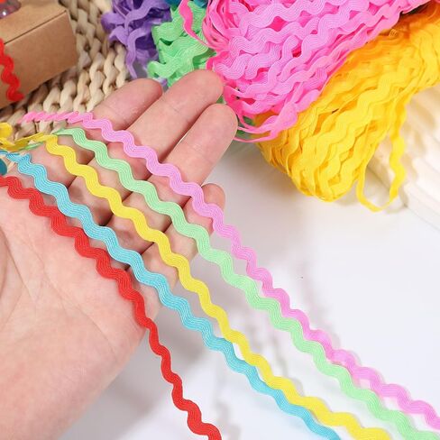 PATIKIL RIC RAC TRAM 5MM 28 ياردة ، موجة الانحناء الهامش تقليم الشريط RICK RACK LACE TRIL in Saudi Arabia